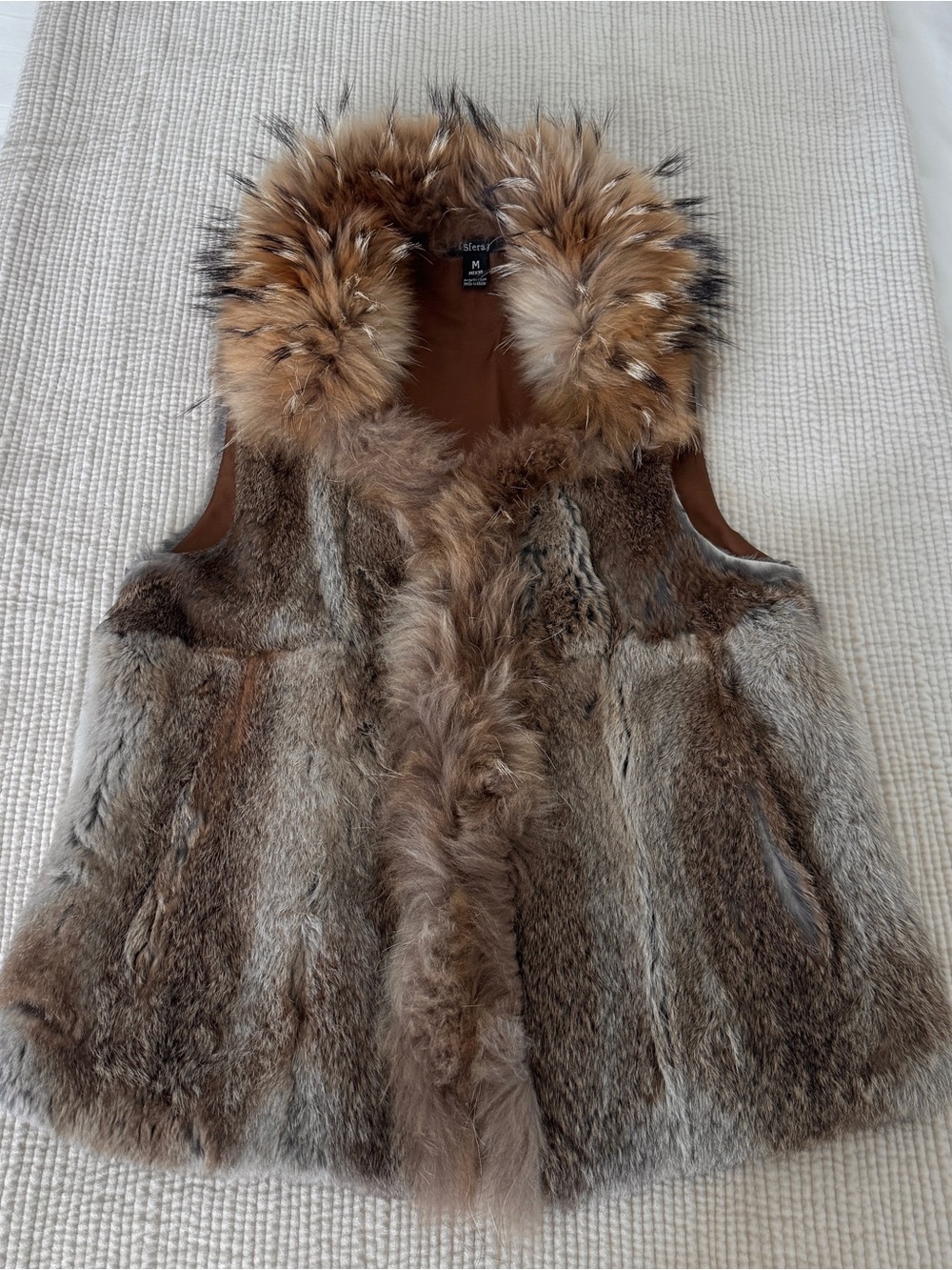 Fur Vest Rabbit/Raccoon by SFERA, Size M